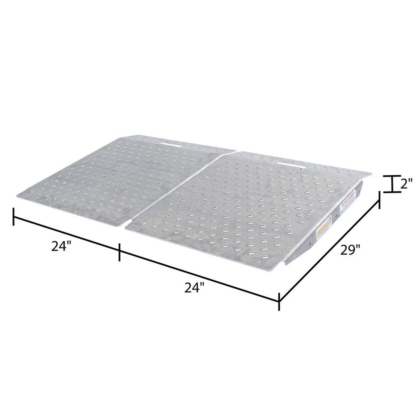Guardian 2 Pack Heavy Duty Aluminum Shed Ramp, Loading for Mowers, ATV, Silver - Find Fresh Goods