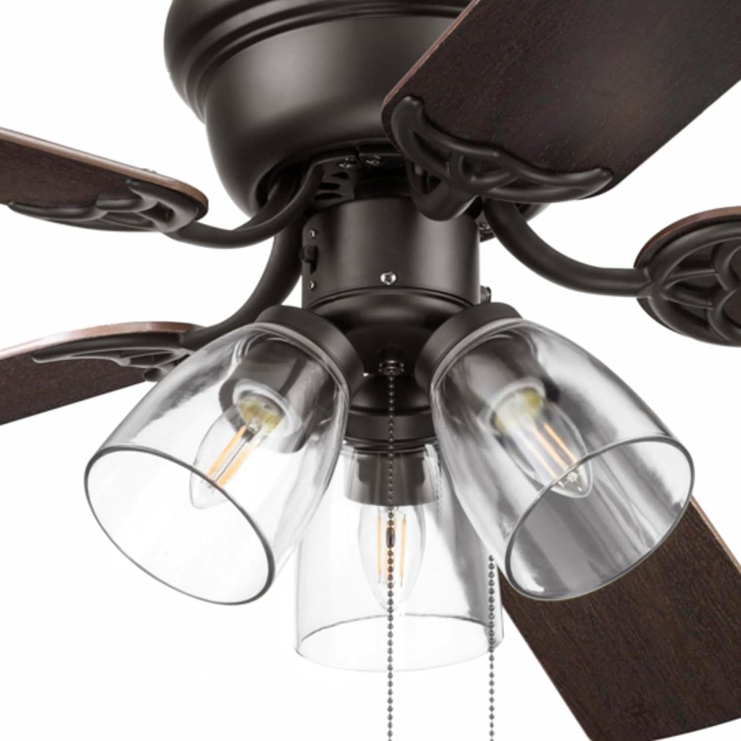 Portage Bay Renton Ceiling Fan with Quiet, Reversible Motor, 52 Inch, Bronze