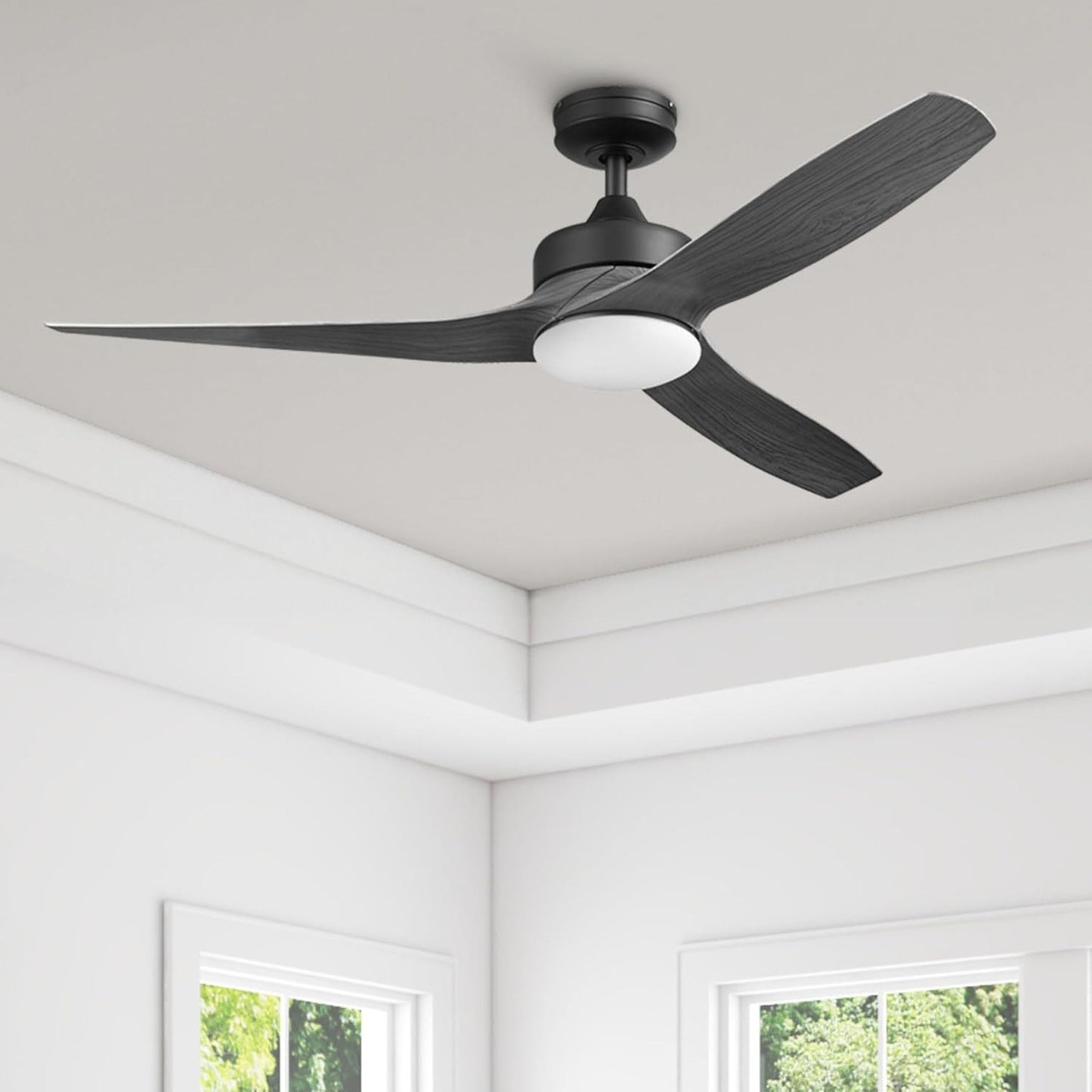 Honeywell Lynton 52" Ceiling Fan w/ Remote, & Reversible Blades, Matte Black