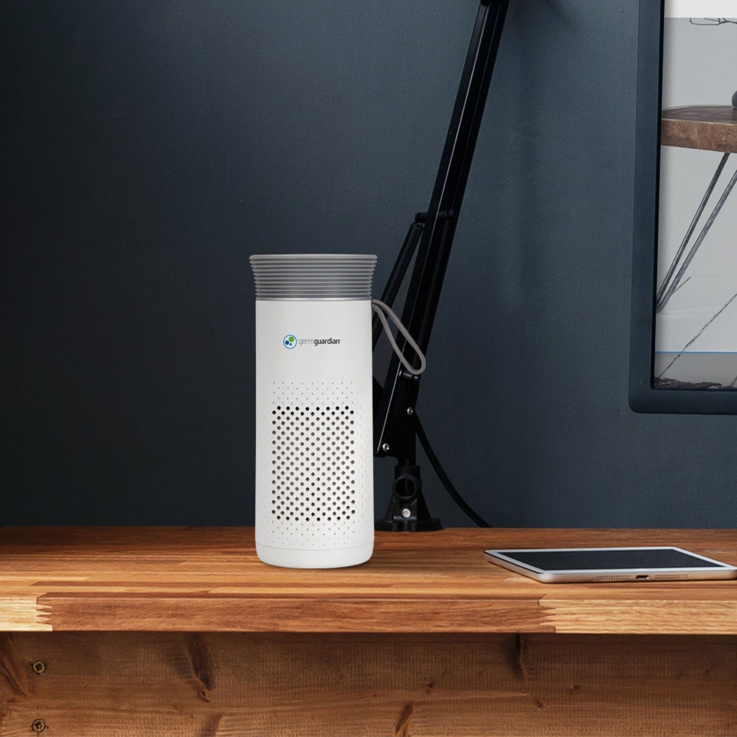 GermGuardian Portable Air Purifier for Small Spaces, USB Cable, 7” White, AC085