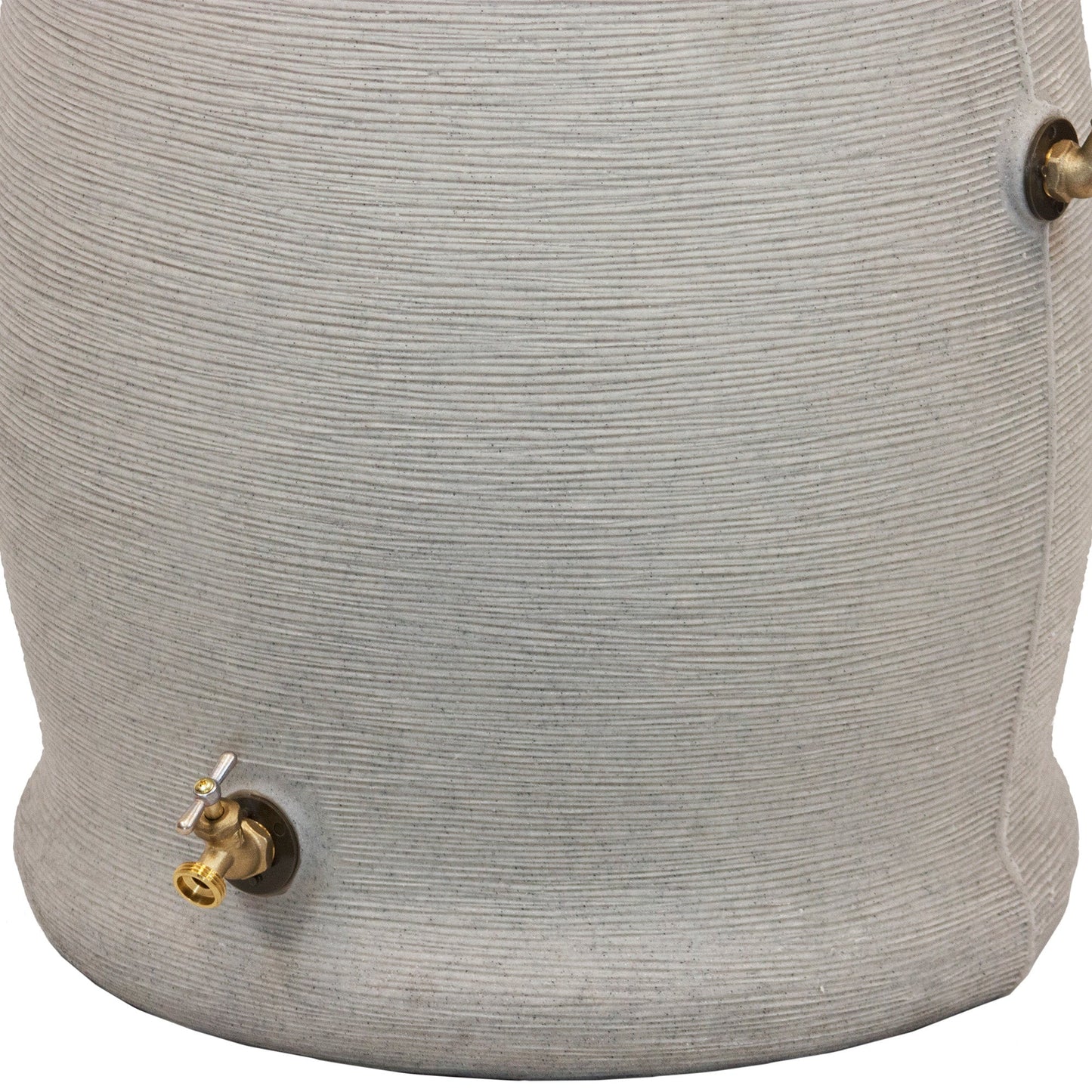 Good Ideas Impressions 50 Gal Corsican Rain Saver Barrel, 2 Spigots, Sandstone