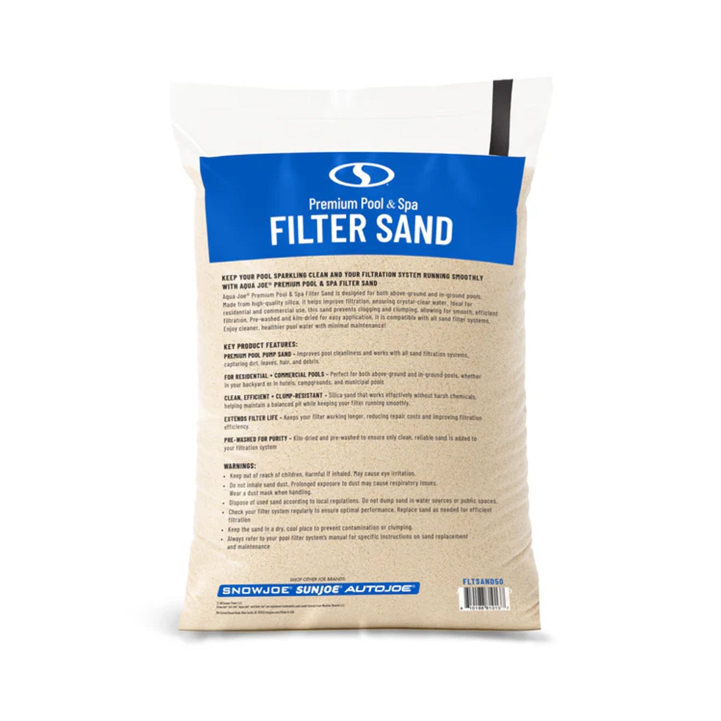 Aqua Joe Premium Pool & Spa Filter Sand for Swimming Pools, 50 lb, FLTSAND50