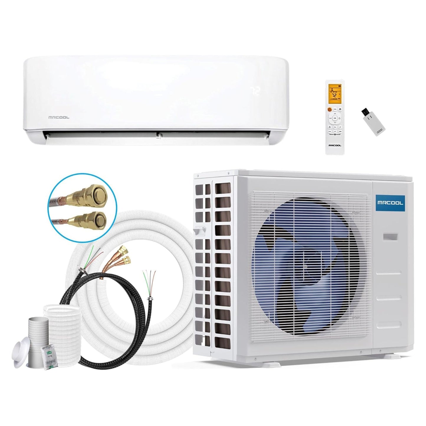 MRCOOL 9,000 BTU DIY Ductless Mini-Split Smart WiFi Air Handler & Condenser 115V