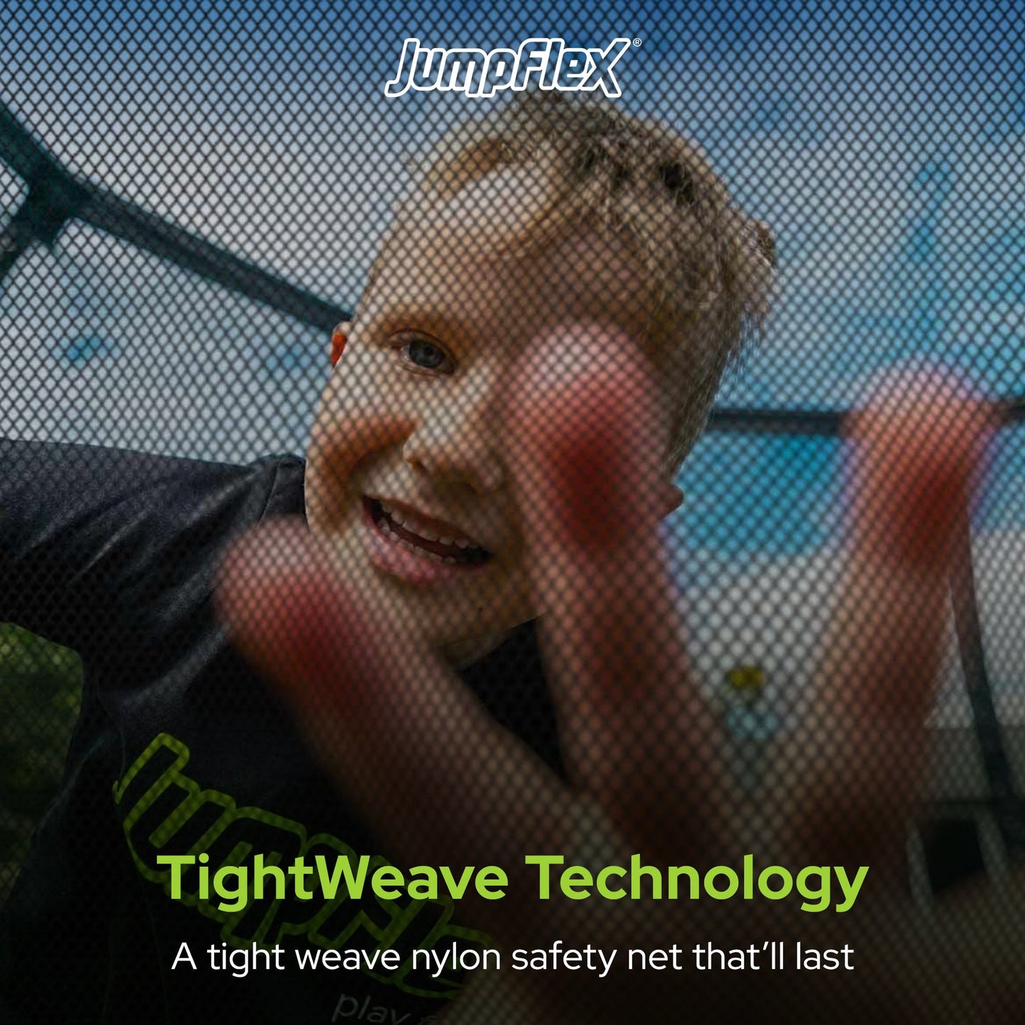 Jumpflex FLEX 10' Round Trampoline, Outdoor Play Equipment & Safety Net & Ladder