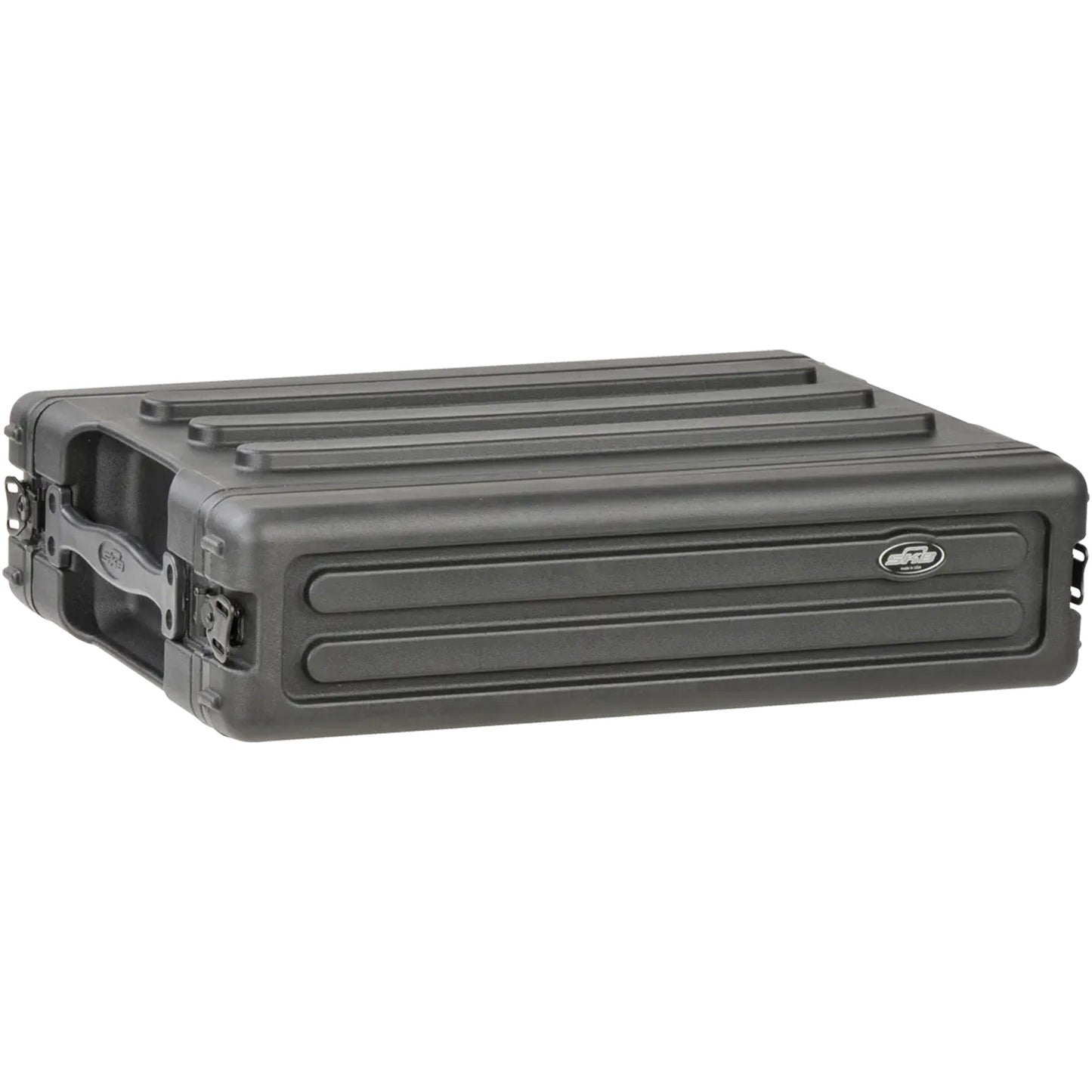 SKB 2U Shallow Roto Rack Case Gear Protector, Stackable, Waterproof, Black