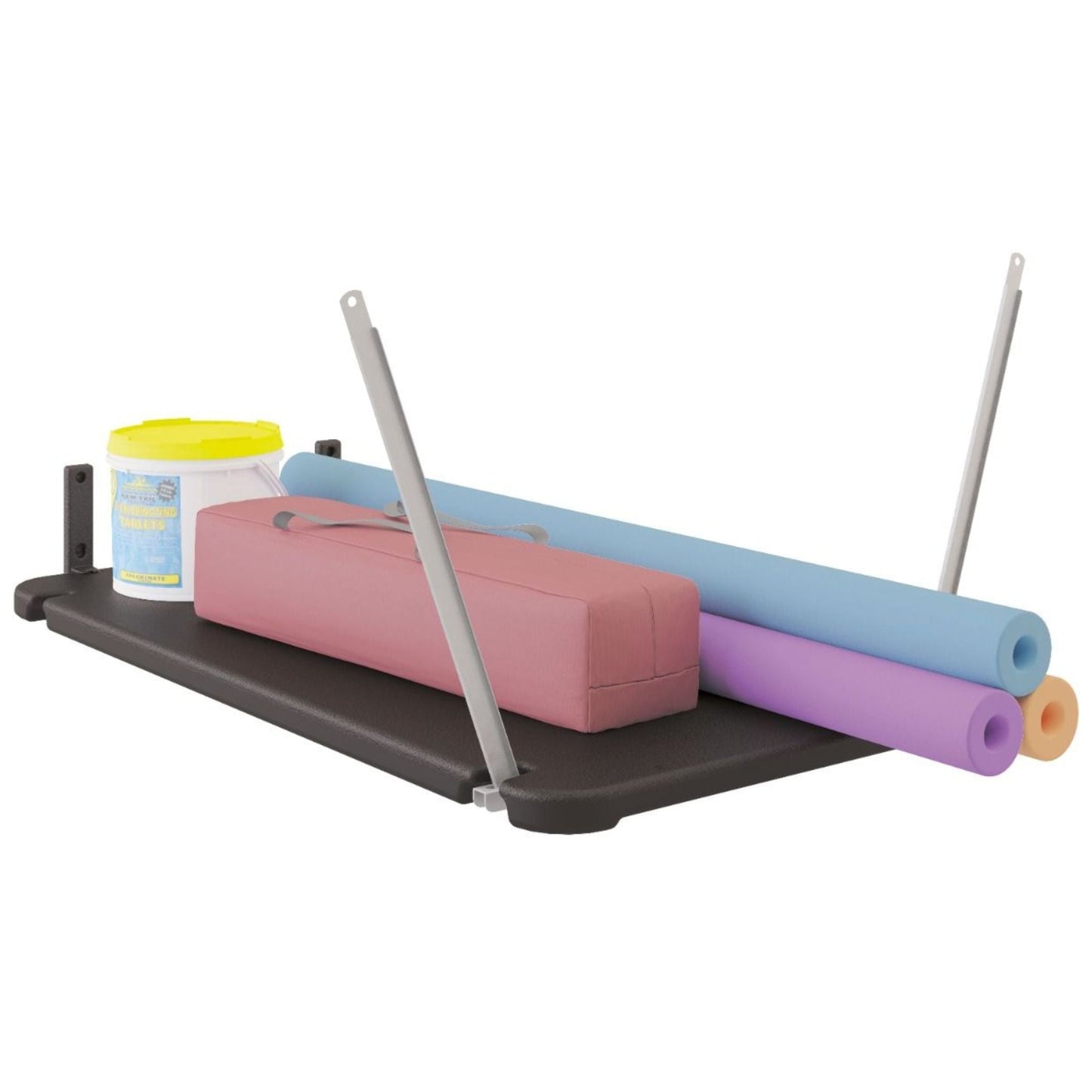 Suncast Vertical Shed Shelf Kit Space Saving Hanging Loft Outdoor Storage, Black