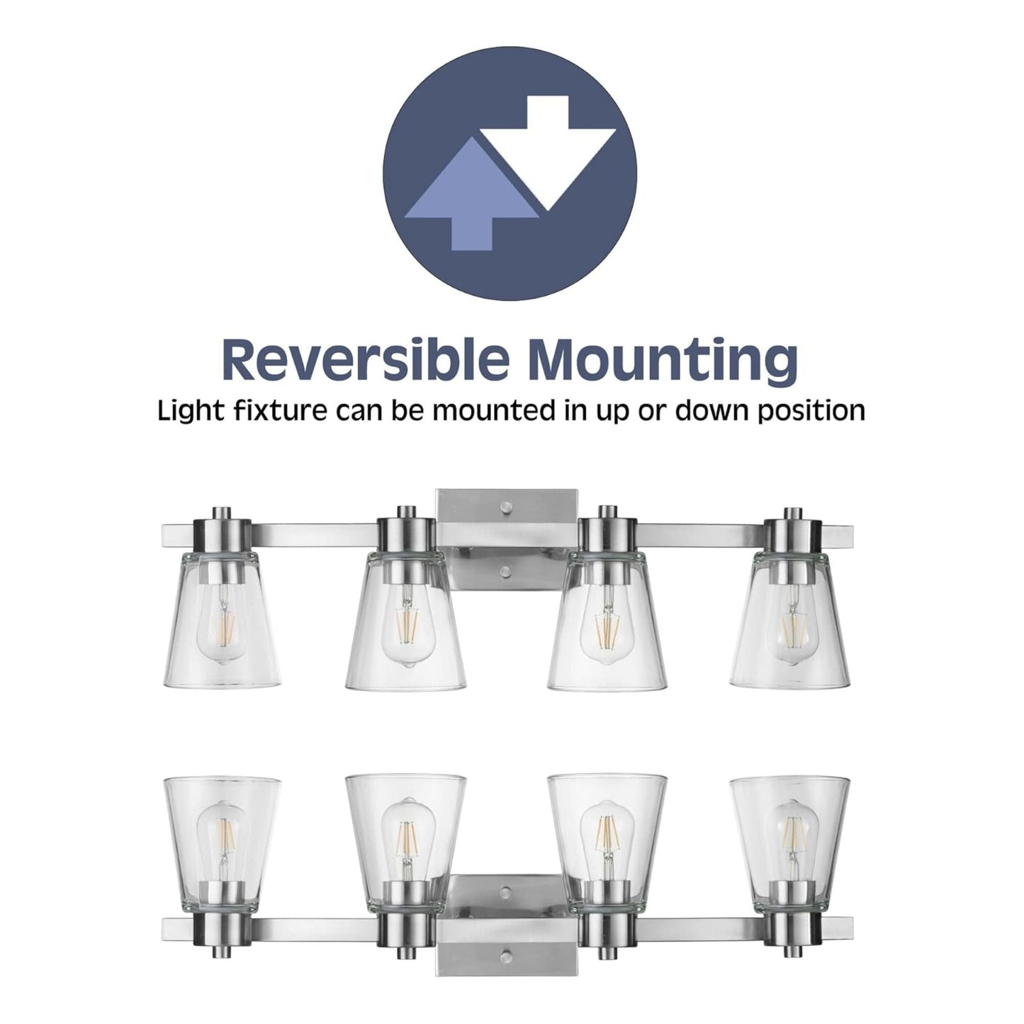 Prominence Home Fairendale 4 Light Bathroom Wall Vanity Light, Brushed Nickel