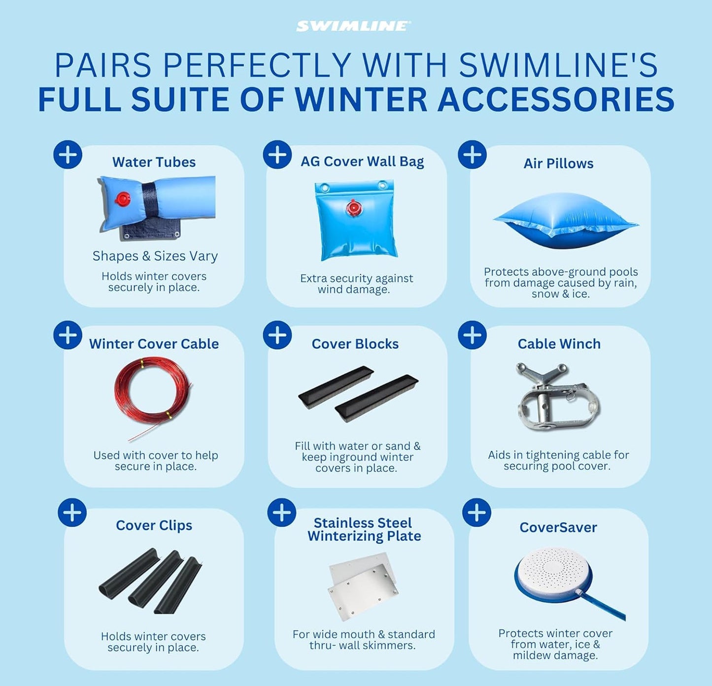 Swimline Hydrotools Supreme Guard Winter Cover for 18' Above Ground Round Pools