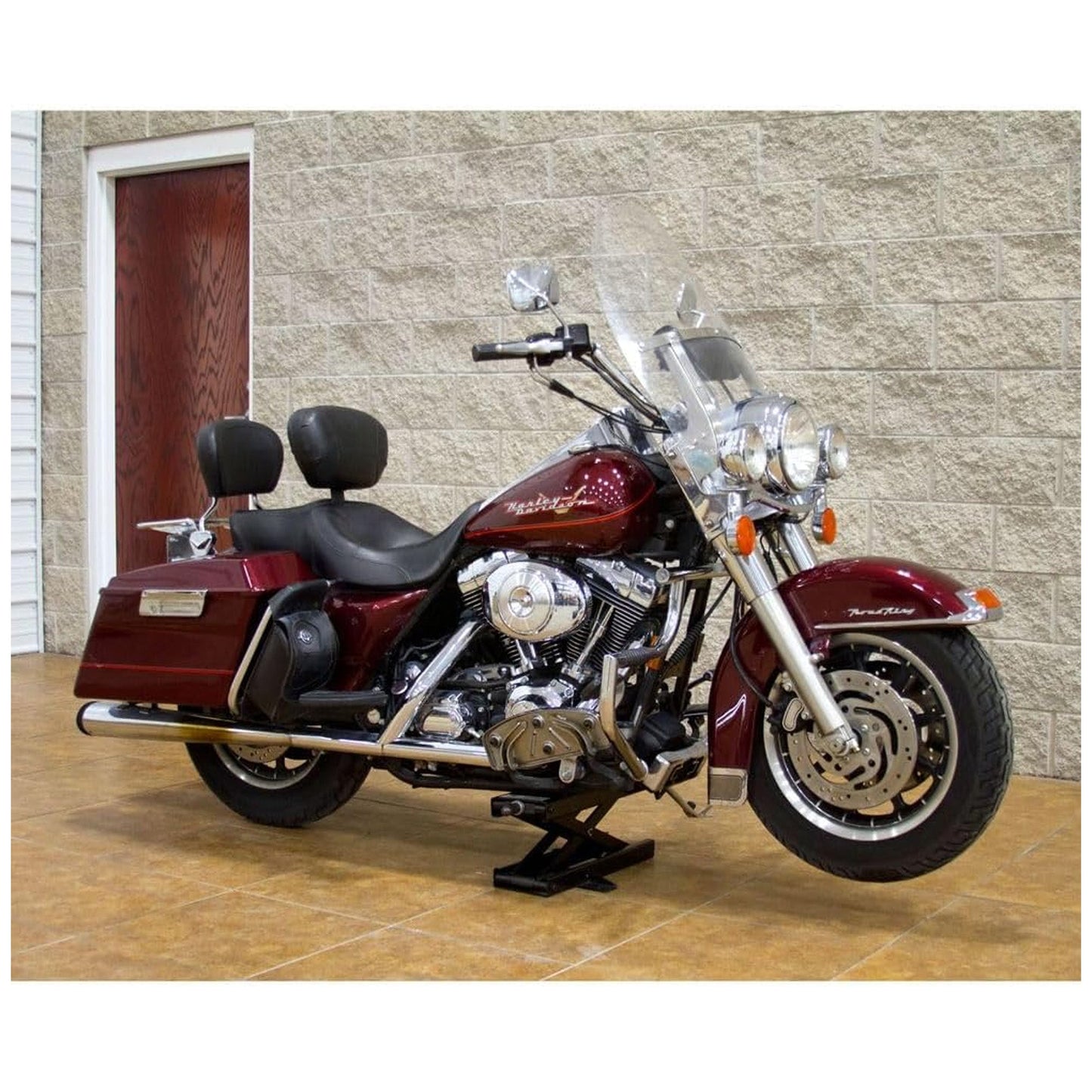 Black Widow Steel Motorcycle Jack for Front/Rear Tires, 3.75"-16.25" Lift Height