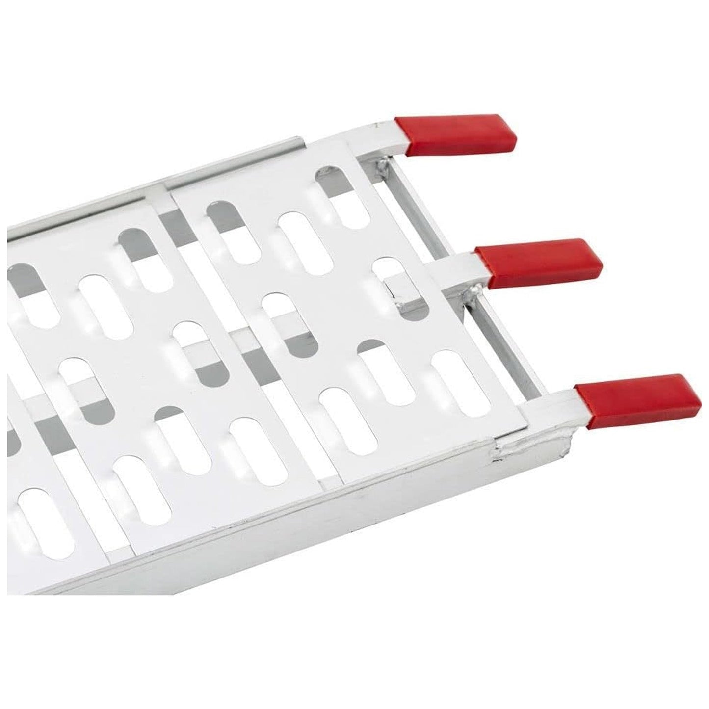 Black Widow Aluminum Folding Motorcycle Ramp Arched Plate, Dual Runner, Silver - Find Fresh Goods