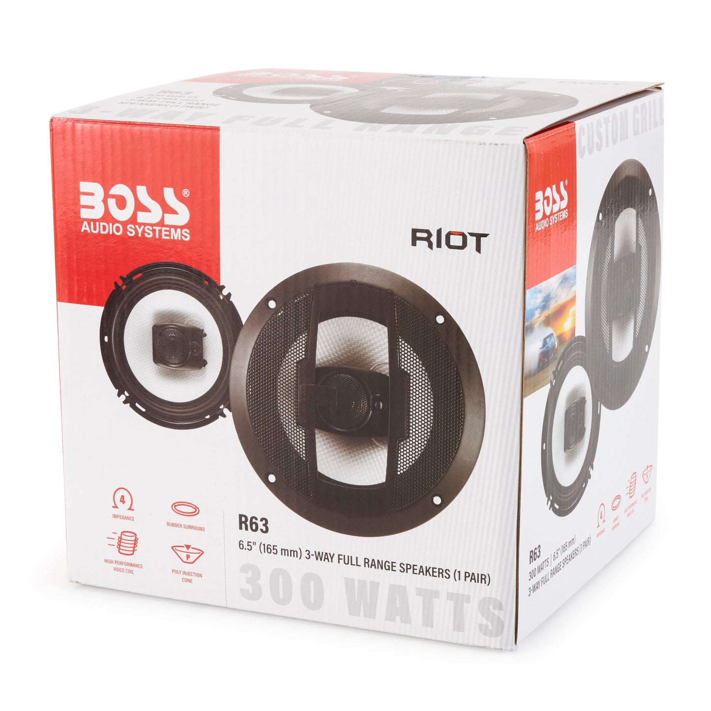 Boss Audio R63 Riot 6.5" 600W 3 Way Car Audio Coaxial Speakers Stereo 4 Ohm - Find Fresh Goods