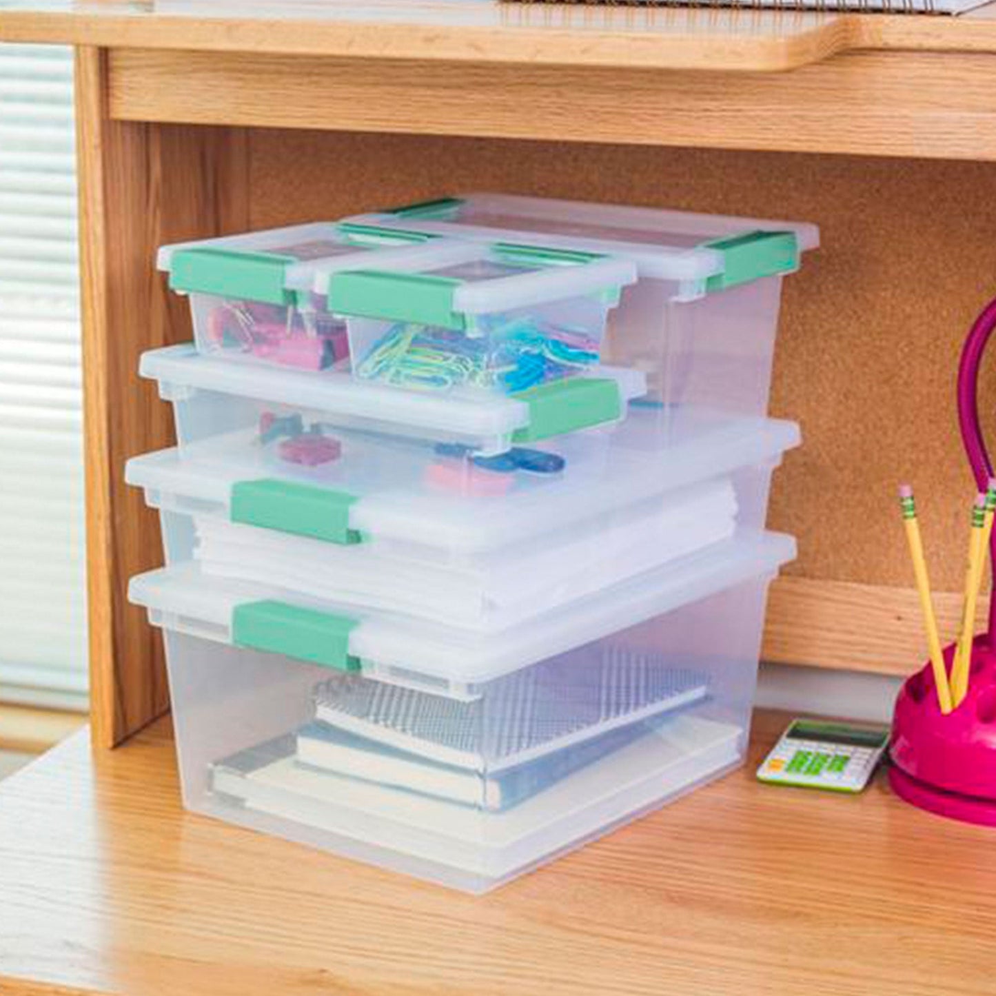 Sterilite Medium Clip Storage Tote, 12 Pack, & Small Clip Storage Tote, 12 Pack