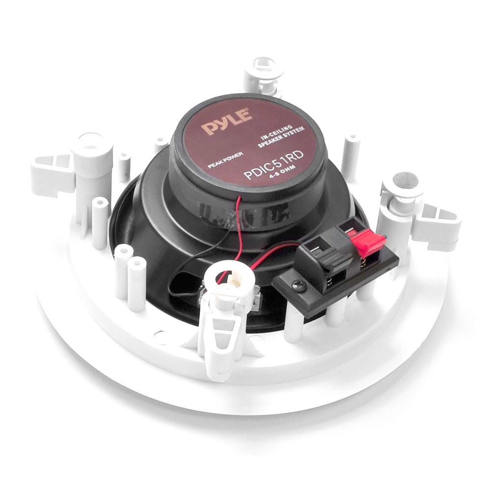 Pyle PDIC51RD 150W 5.25" Round Flush Mount In-Wall/Ceiling Home Speakers, 8 Pack