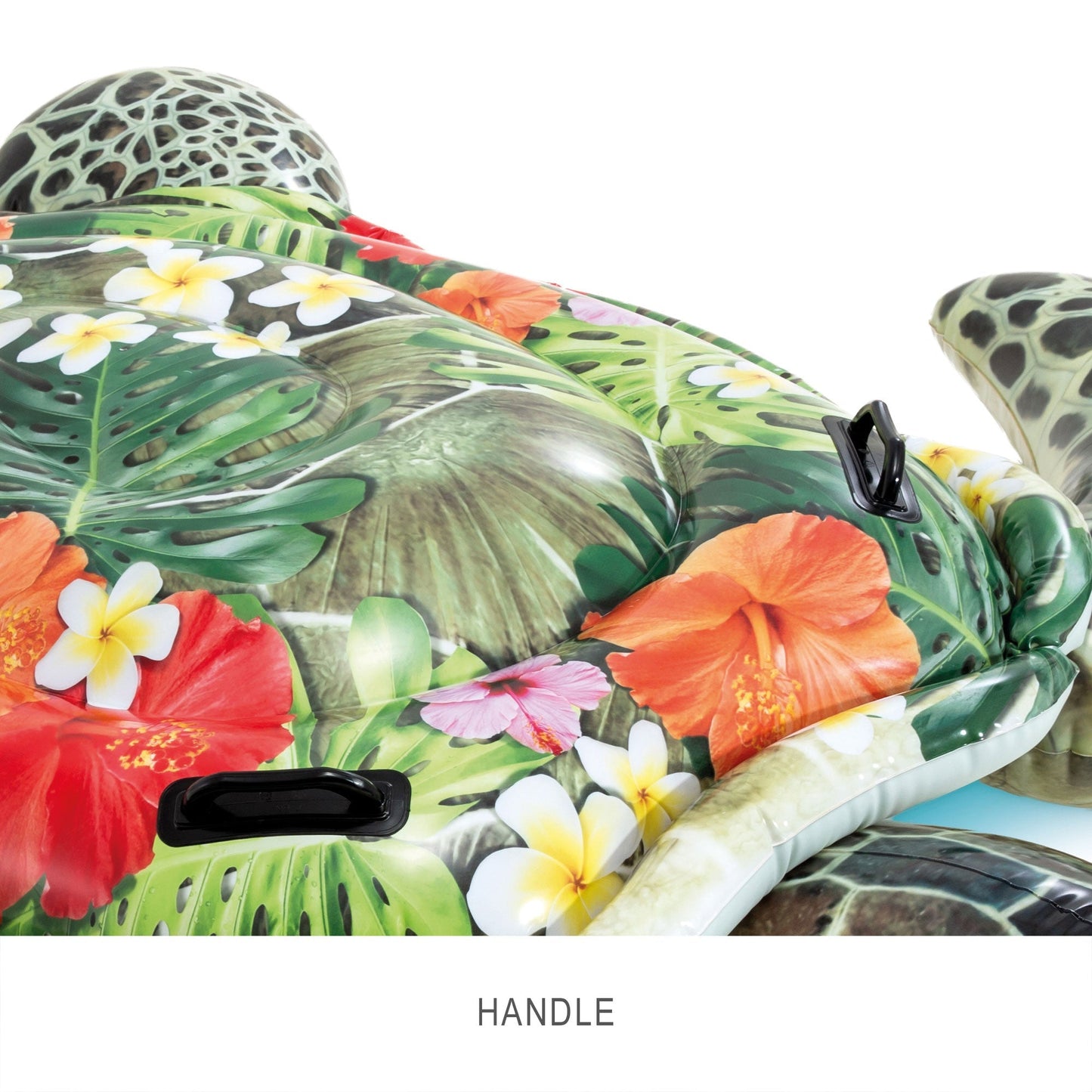 Intex 57555EP Realistic Sea Turtle Inflatable Ride-On Pool Float with Handles