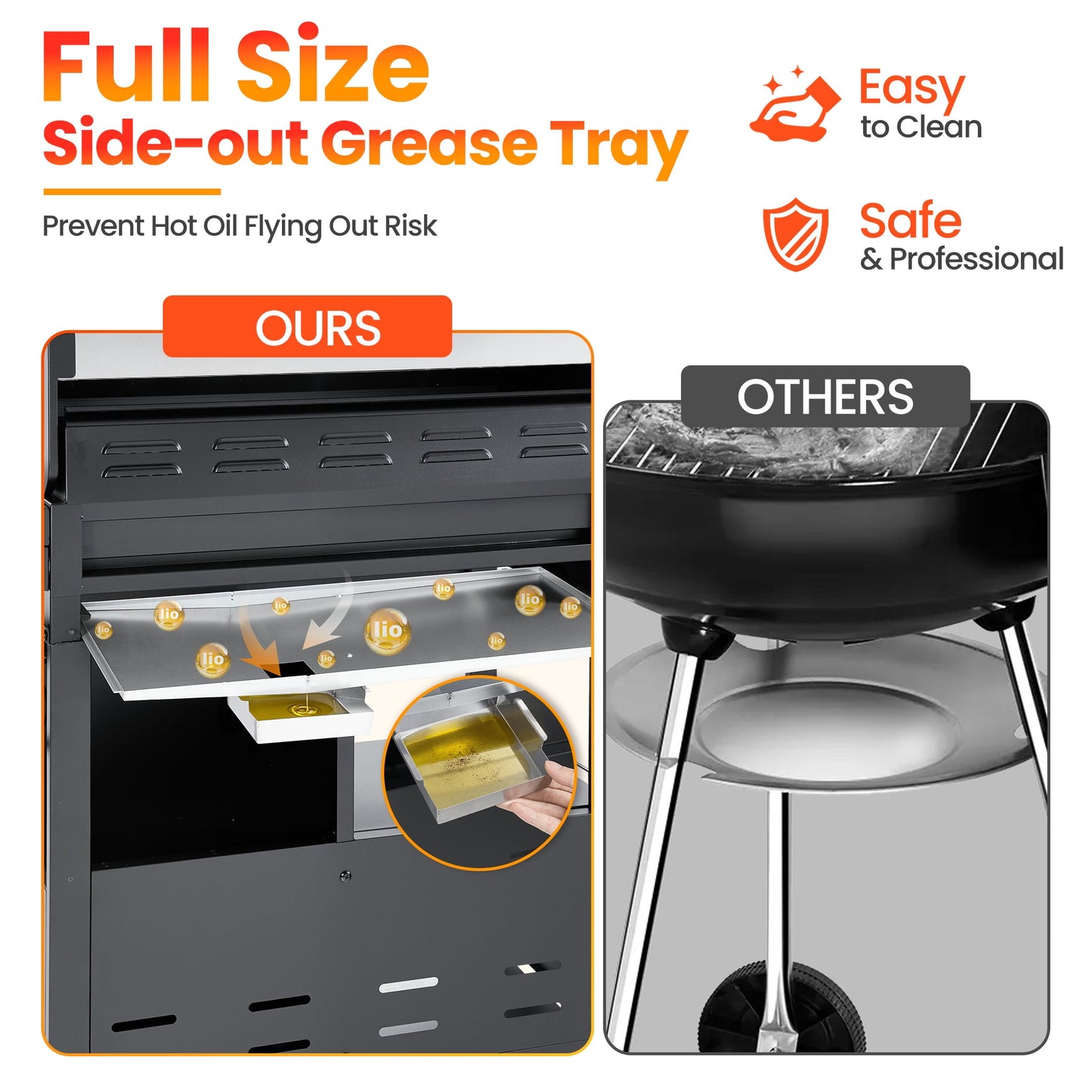 Segmart 4 Burner BBQ Propane Gas Grill with Side Burner, Stainless Steel 50,000 BTU Patio Barbecue Grill with Shelf, Gas Tank Hook, Towel Rack & Bottle Opener, Fits for Camping, Outdoor Cooking