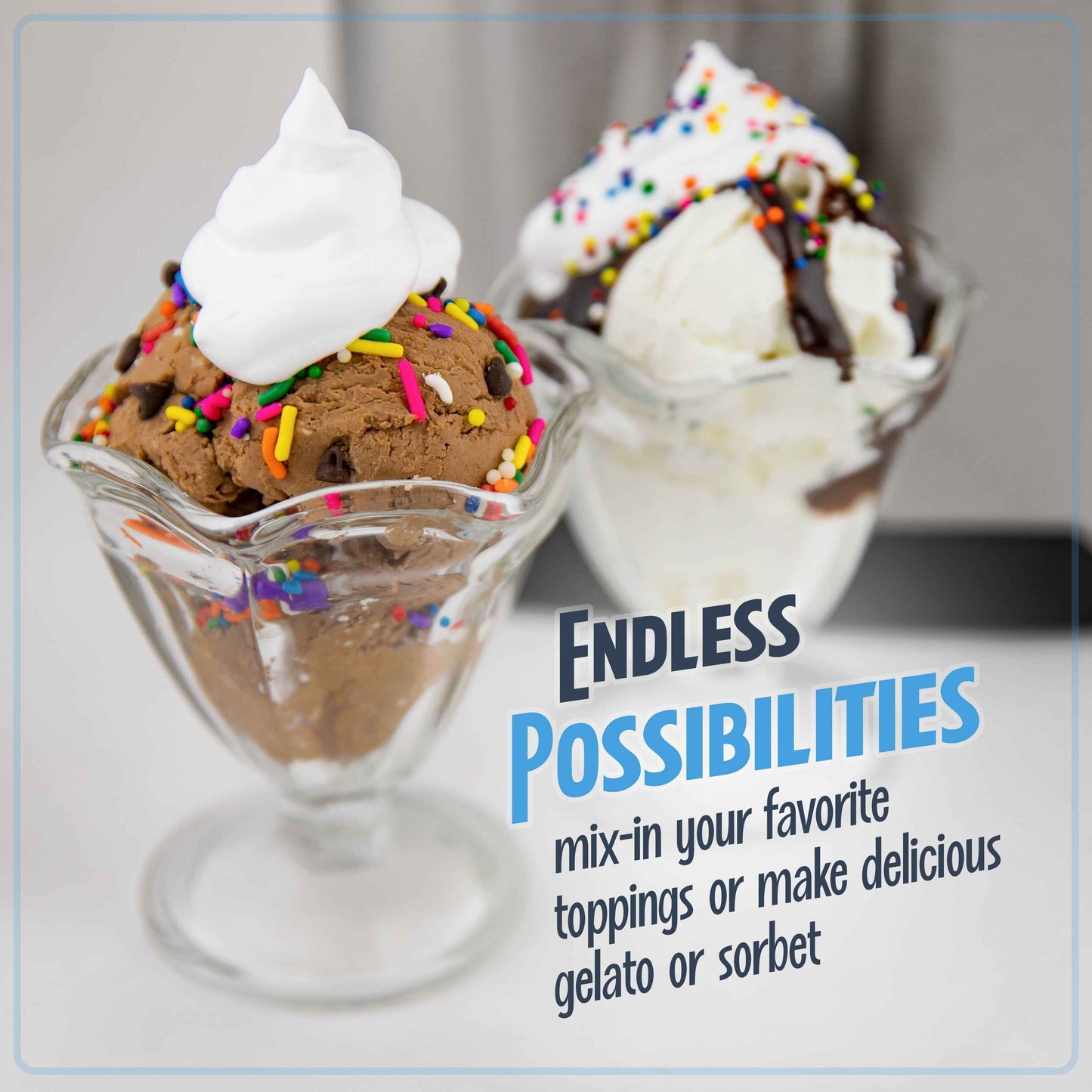 Nostalgia 2-Quart Electric Ice Cream Maker – Make Homemade Ice Cream, Gelato, Sorbet & Frozen Yogurt – No Salt/Ice Needed, Digital Controls, Mix-In Chute & Freezing Gel Canister – Stainless Steel