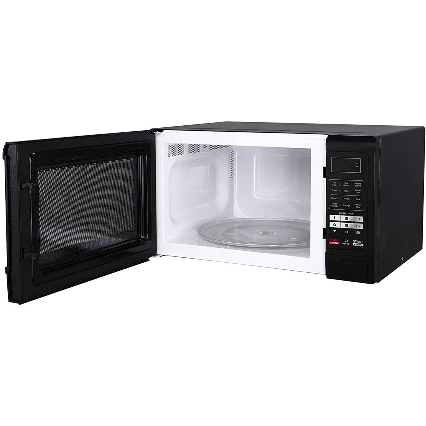 Magic Chef 1.6 Cu. ft. 1100W Countertop Microwave Oven with Push-Button Door in Black, New