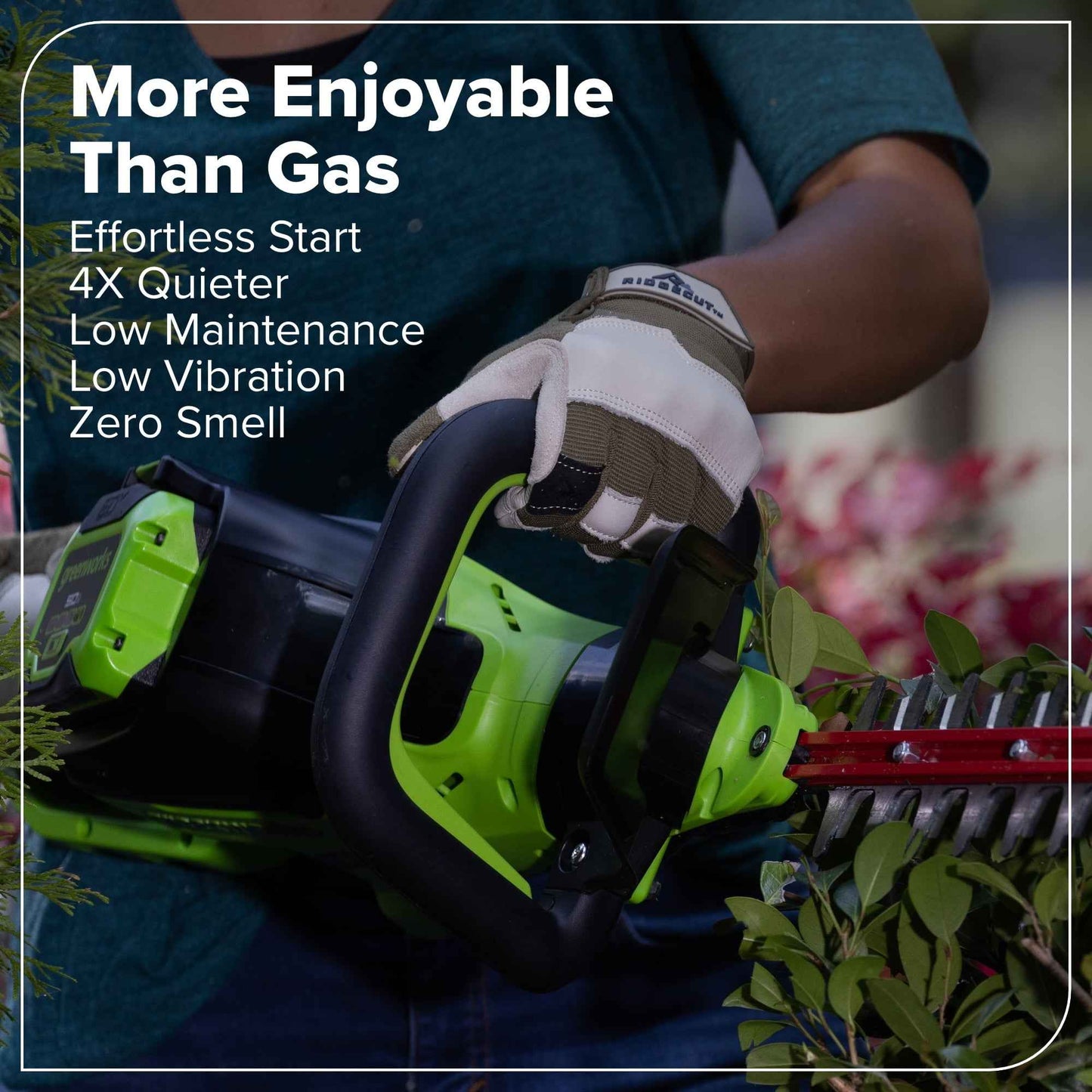 Greenworks 60V 26" Hedge Trimmer with 2.0 Ah Battery & 3 Amp Charger 2216602