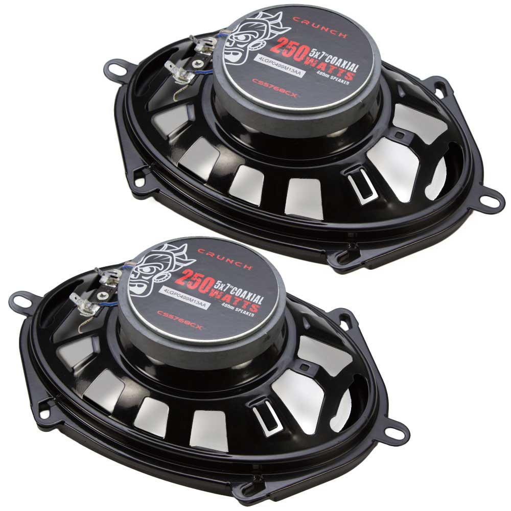 Crunch CS5768CX 250W Full Range 2 Way Coaxial 5x7 by 6x8" Speaker Pair (4 Pack) - Find Fresh Goods