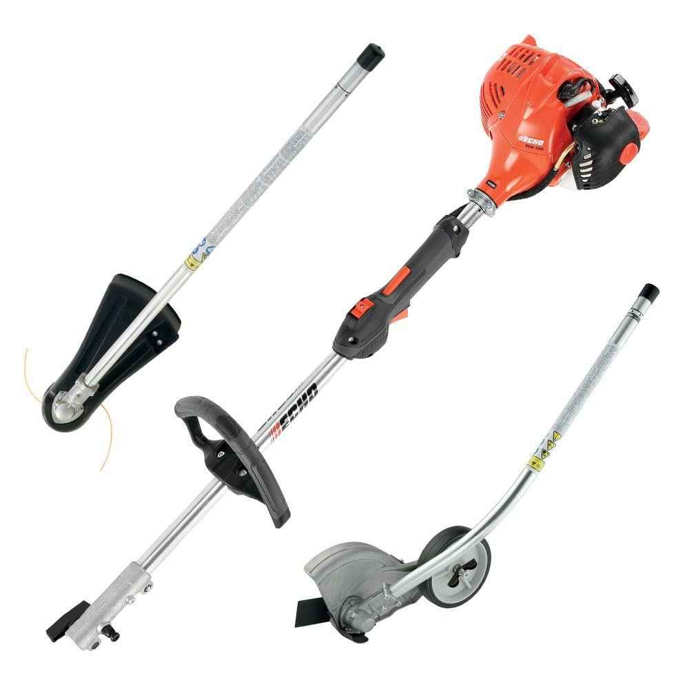 Echo 21.2 cc Gas 2-Stroke Attachment Capable Straight Shaft String Trimmer with Speed-Feed Head and Curved Shaft Edger Kit - PAS-225VP