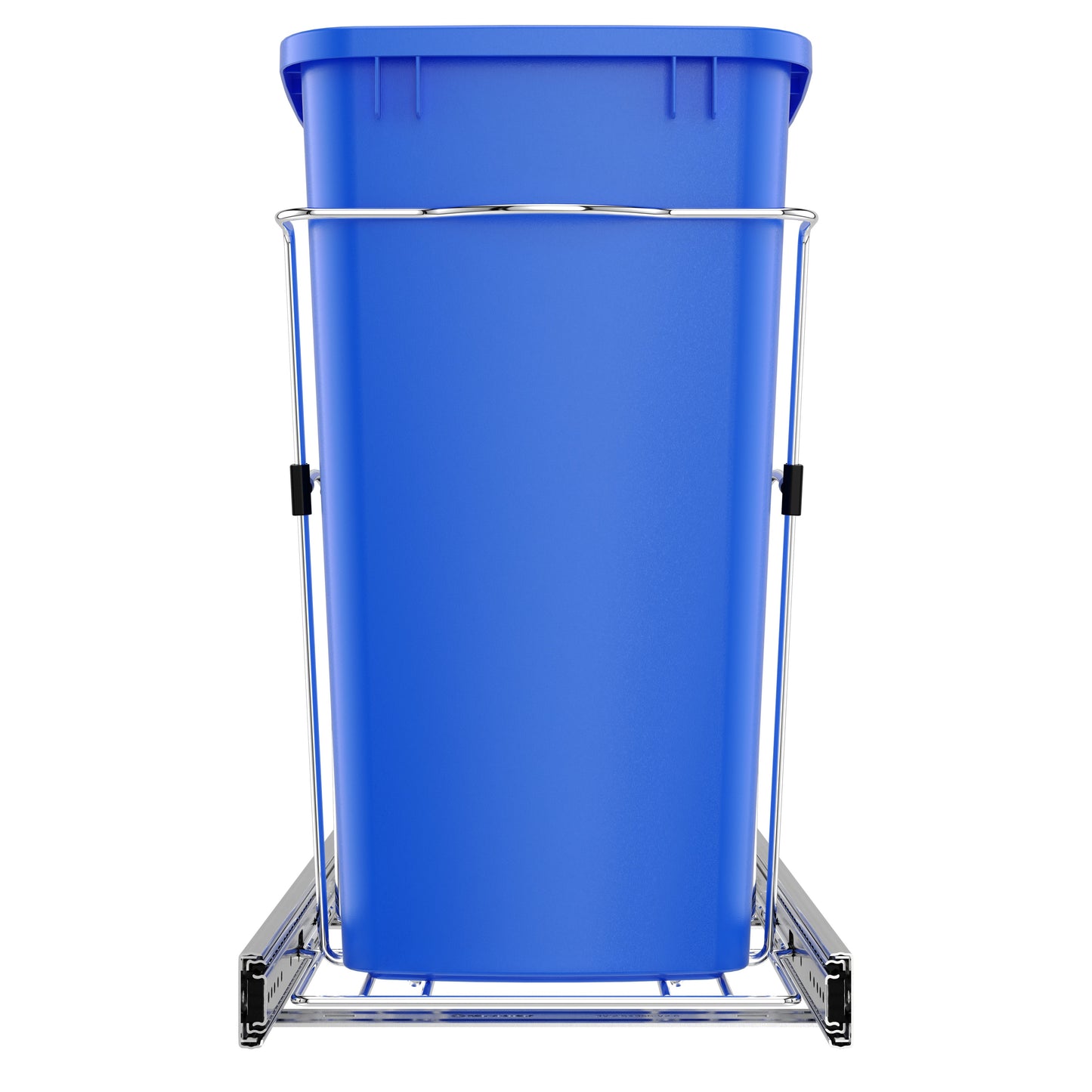 Rev-A-Shelf Pullout Trash Can 35 qt. for Kitchen Cabinets, Blue, RV-12KD-22C-S