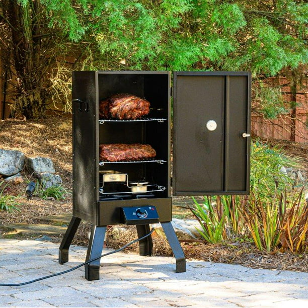 MB20077618 1050 Digital Charcoal Grill and Smoker Combo in Black