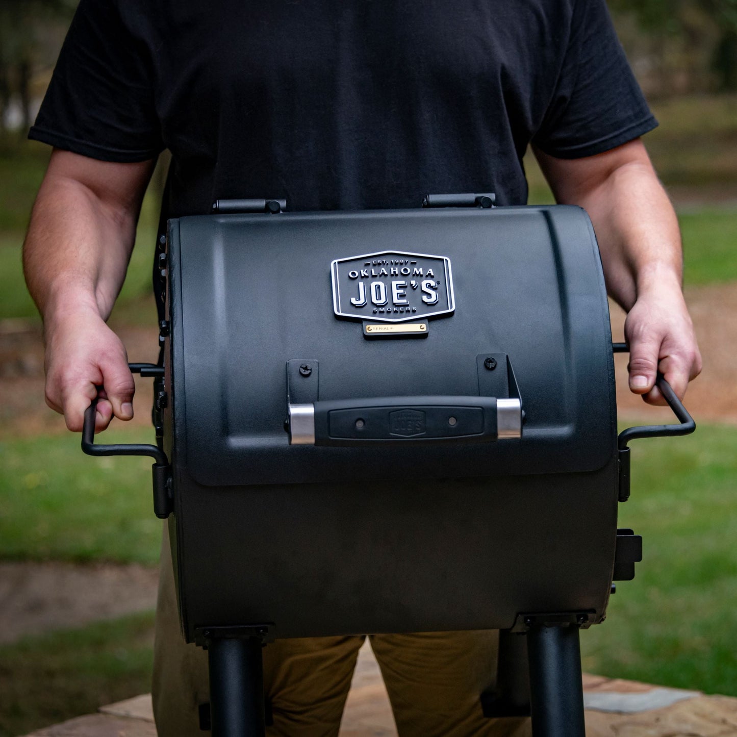 Oklahoma Joe’s Hitch Portable Charcoal Grill, Black