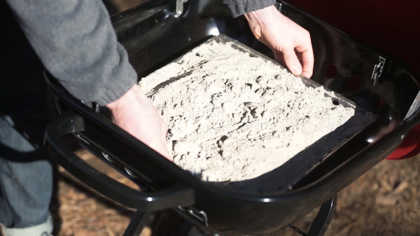 Americana Walk-A-Bout Charcoal Original Square Grill-100% Pre-Assembled Portable Steel, Red