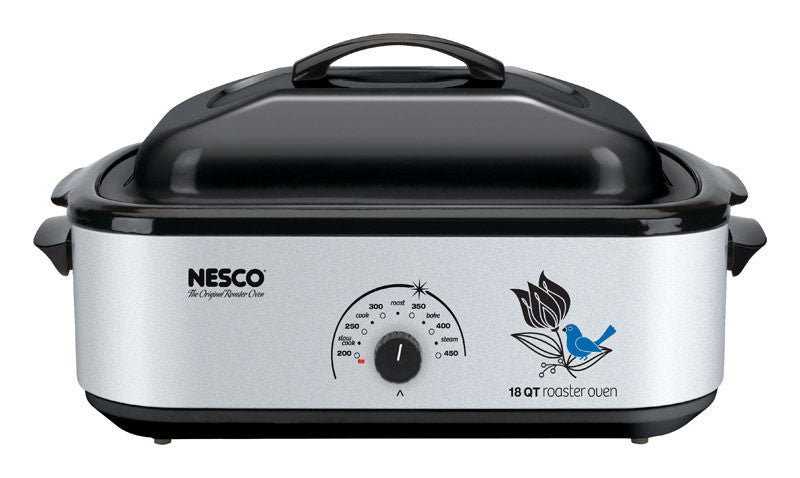 Nesco Silver Stainless Steel 18 qt Electric Roaster
