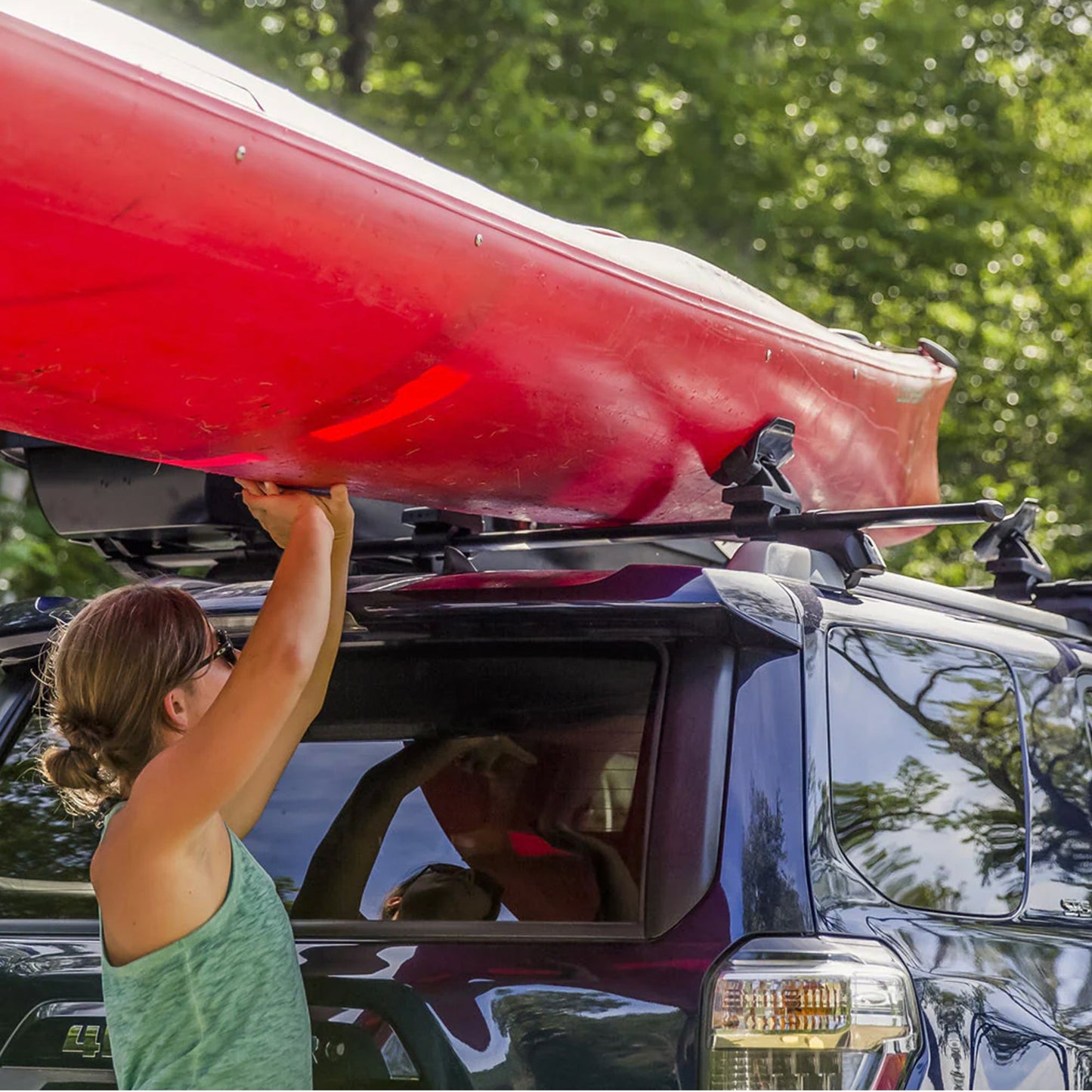Yakima SweetRoll Rooftop Boat Loader w/Heavy Duty Straps & Bow & Stern Tie Downs - Find Fresh Goods