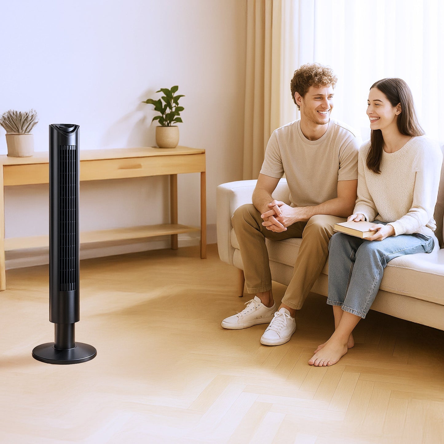 Cool-Living 36-Inch Oscillating Tower Fan with 3 Speed Settings & Remote Control