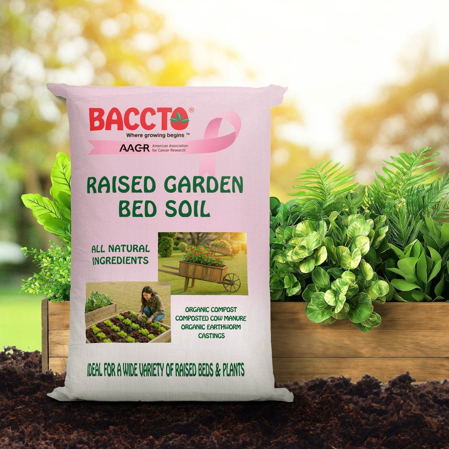 Michigan Peat Company BACCTO Raised Bed Soil for All Plant Types, 1.5 Cubic Feet