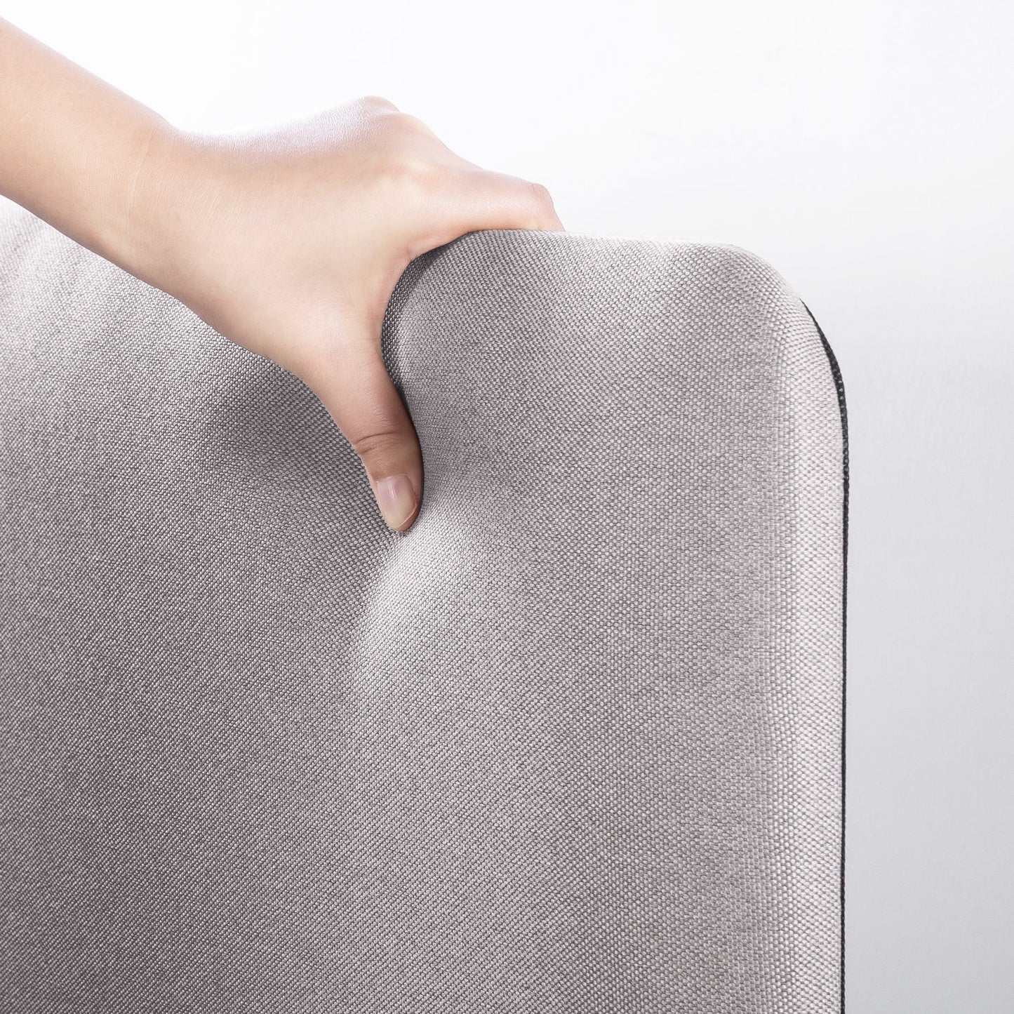 Mellow KERT Metal and Wood Platform Bed Frame with Upholstered Headboard, Full