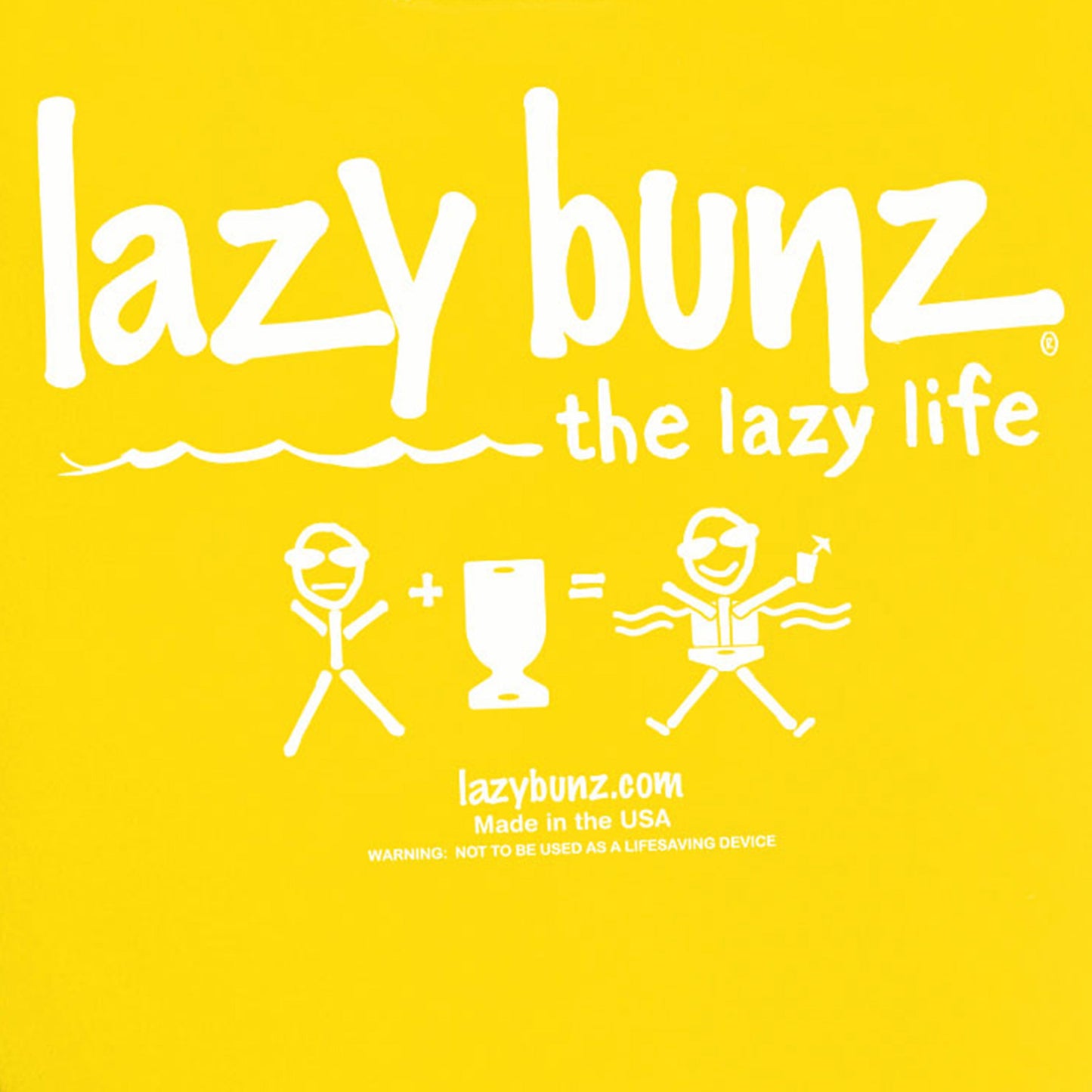 TRC Recreation Lazy Bunz Foam Water Saddle Swimming Pool Lounger Float, Yellow