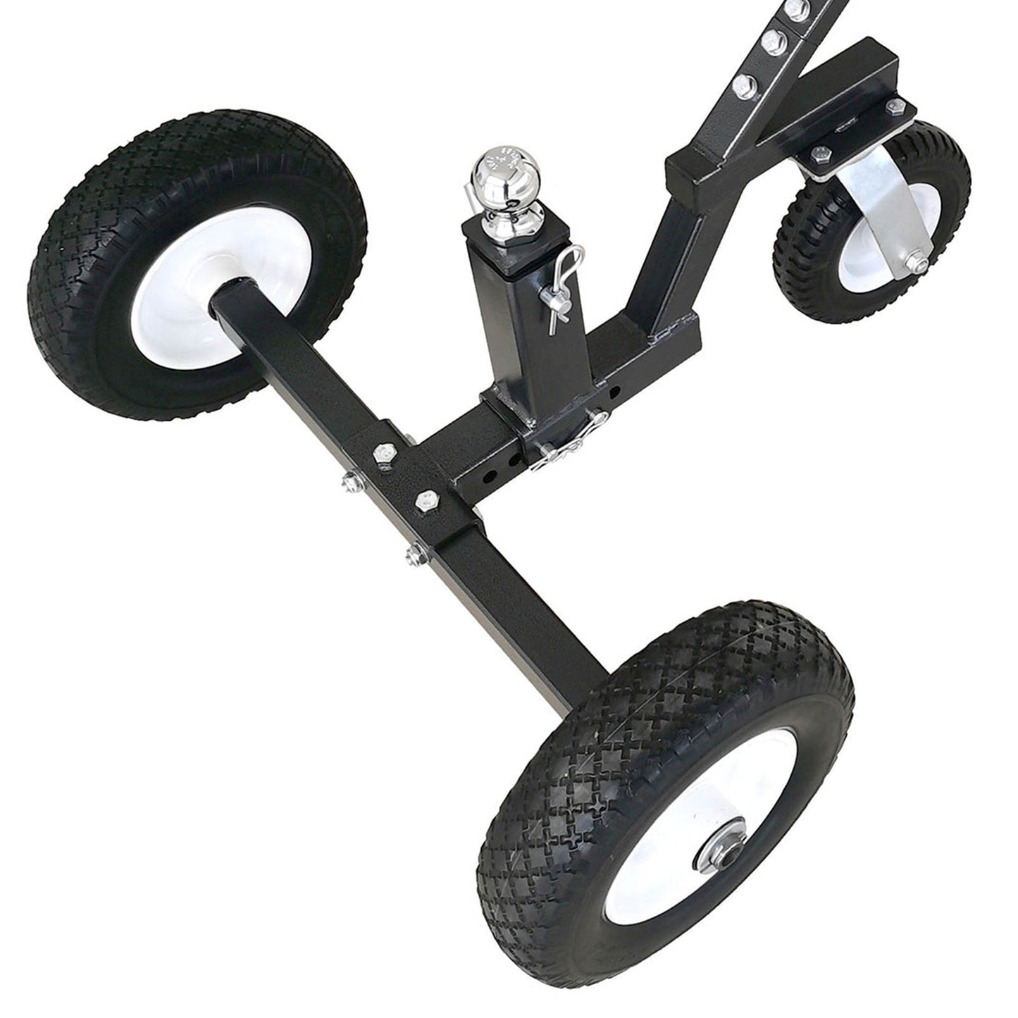 Tow Tuff TMD-800C Adjustable Solid Steel 800lb Capacity Trailer Dolly w/Caster - Find Fresh Goods
