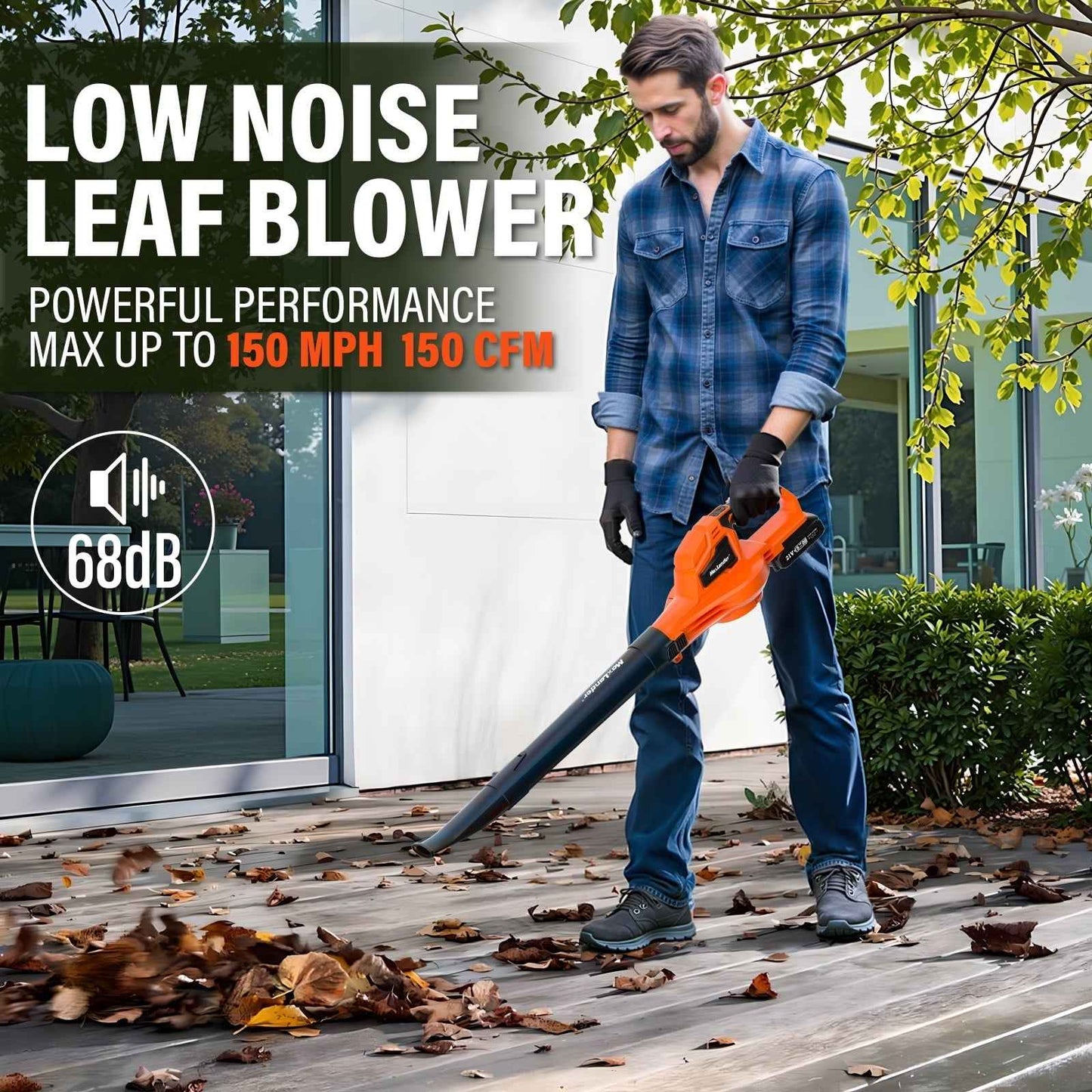 MAXLANDER 20V 10-Inch 2-in-1 Weed Wacker + Cordless Leaf Blower Combo Kit. 2x2.0Ah Batteries & Charger Included