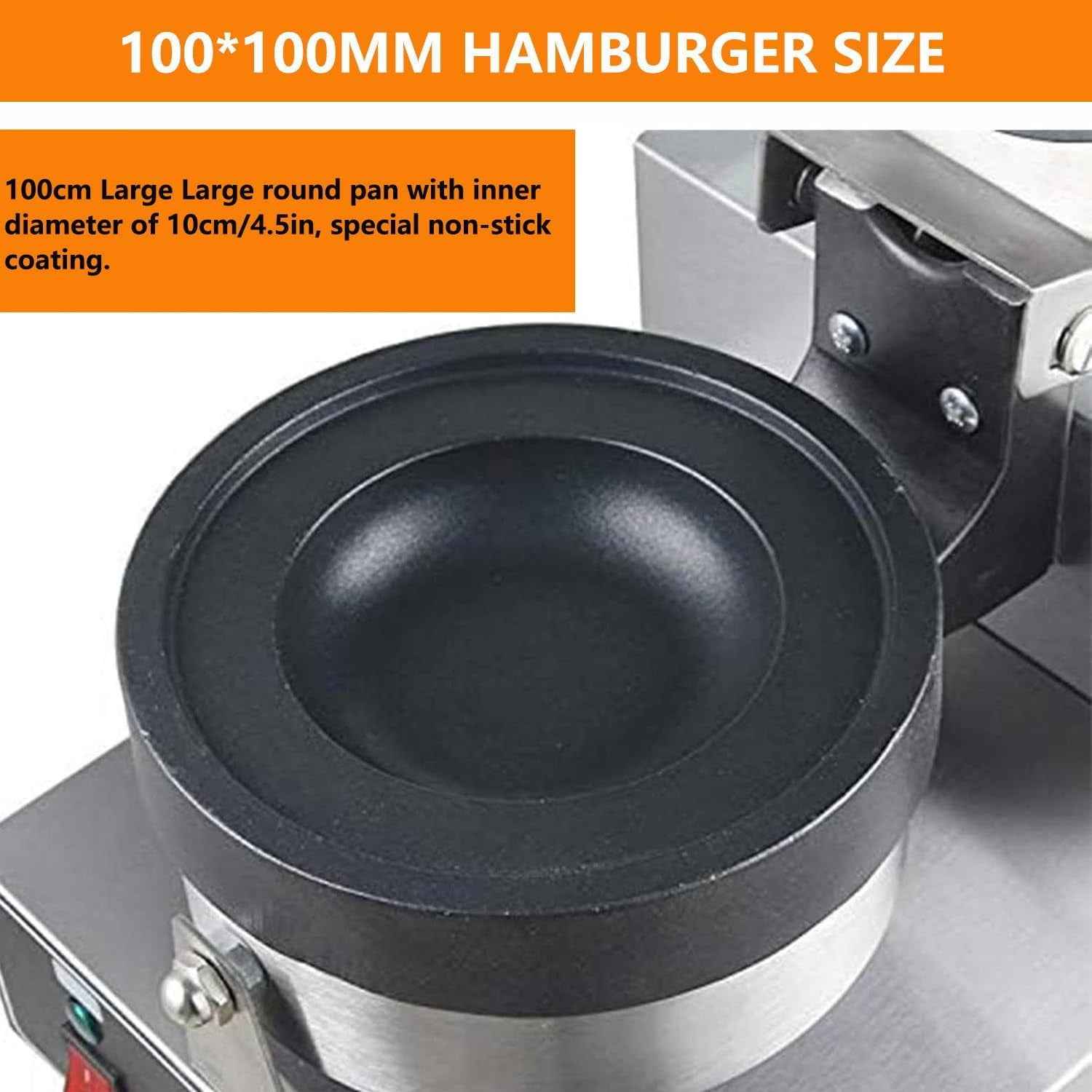 Ice Cream Burger Maker, UFO Burger Maker, Ice Cream Filling Waffle Maker, Hamburger Waffle Maker Sandwich Press, Non-stick Coating, for Household Or Commercial