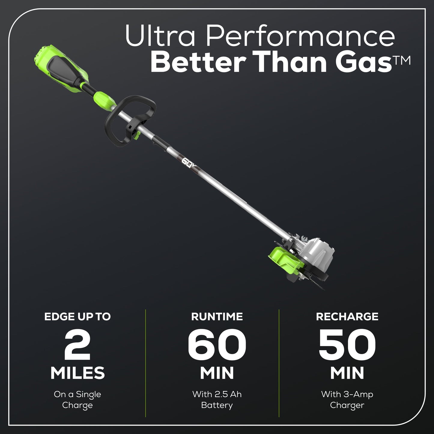 Greenworks 60V 8" Edger with (1) 2.5Ah Battery & Charger 2703302