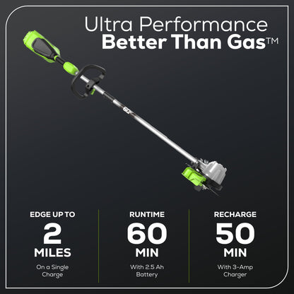 Greenworks 60V 8" Edger with (1) 2.5Ah Battery & Charger 2703302