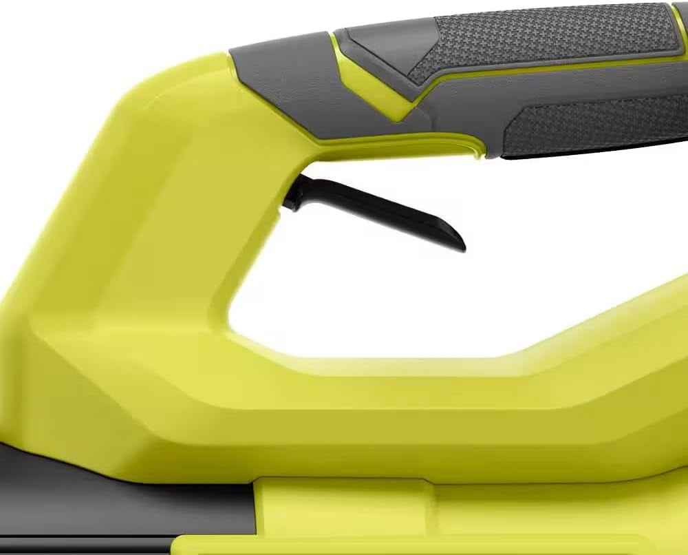 RYOBI 40-Volt Lithium-Ion Cordless Variable-Speed 120 MPH 550 CFM Leaf Blower (Tool-Only); Battery and Charger Not Included, Green, RY40LB01B