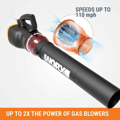 Worx WG520 Turbine600 20V 600 CFM Electric Handheld Corded Leaf Blower