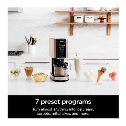 Ninja NC301 CREAMi Ice Cream Maker with 7 One-Touch Programs for Gelato, Mix-ins, Milkshakes, Sorbet, Smoothie Bowls and More (Rose Gold)