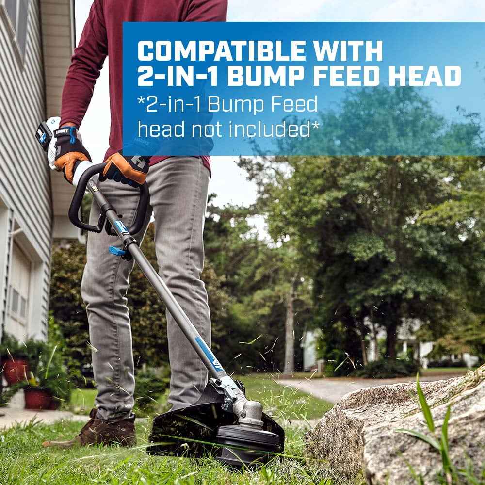 HART 40-Volt Cordless Attachment Capable 15-inch String Trimmer Kit, (1) 4.0Ah Lithium-Ion Battery