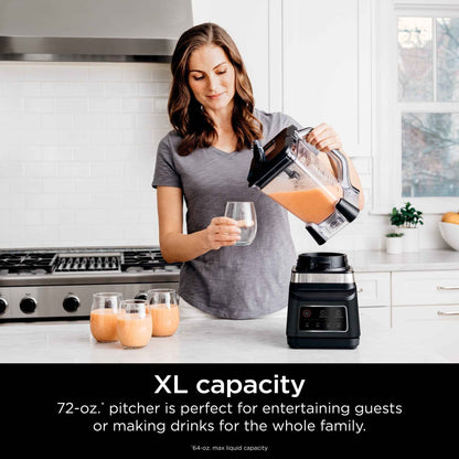 Ninja Professional Plus Blender, 2 Auto-IQ Programs for Smoothies, Frozen Drinks, 1200 W, 72 oz* Total Crushing Pitcher, Black, BN700