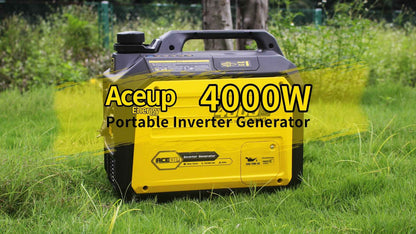 Aceup Energy 4000 Watt Portable Inverter Generator, Gas Powered Generator Quiet for Home, 3500W RV-Ready, EPA Compliant