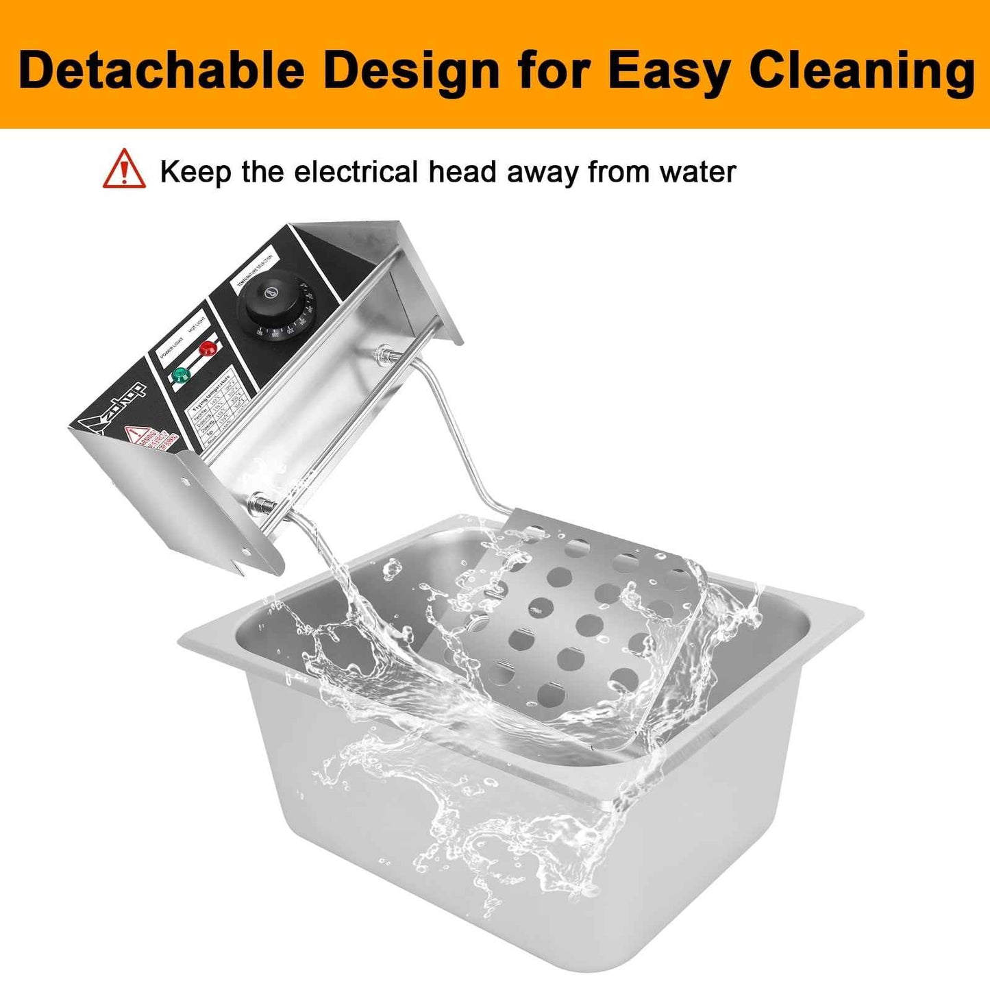 Zimtown Commercial 12L 5000W Professional Electric Countertop Deep Fryer Dual Tank Stainless Steel for Restaurant