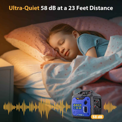 NEXPOW 3000W Portable Inverter Generator, Gasoline Power Lightweight for Backup Home & Camping, Eco-Mode Feature, Parallel Capability, Overload Protection