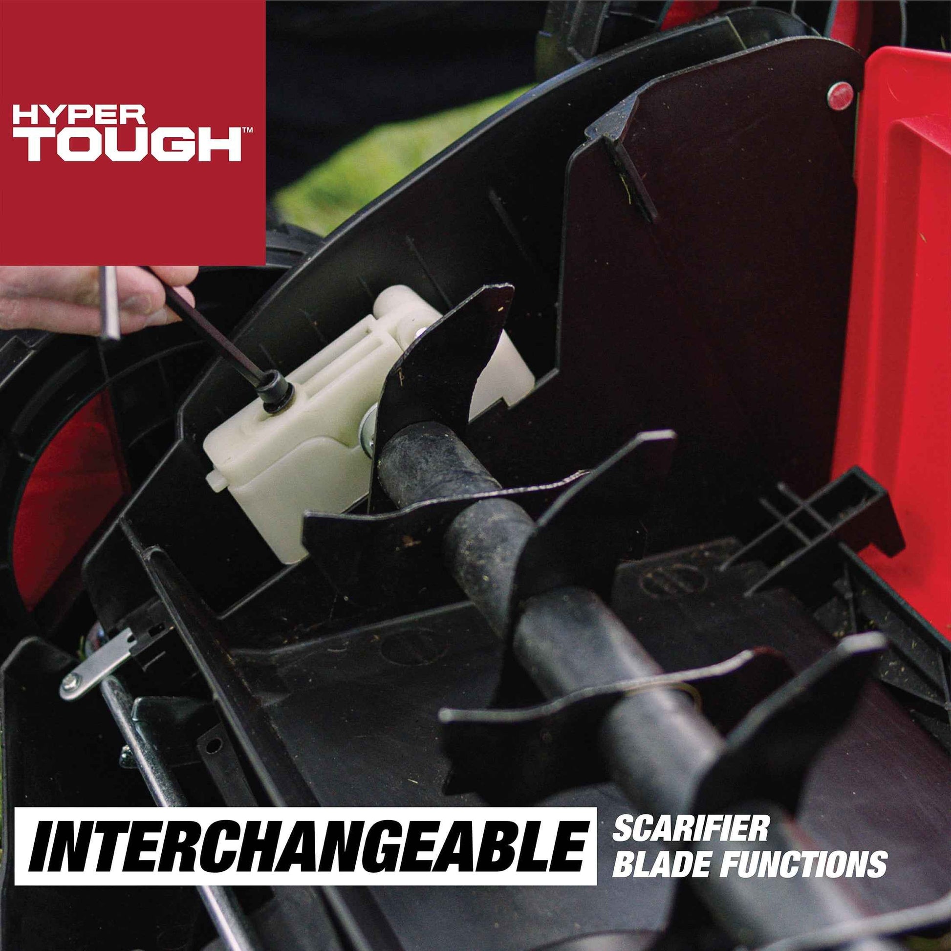 Hyper Tough 15" 13Amp Corded Electric Push Dethatcher/Scarifier Walk-Behind Lawn Mower