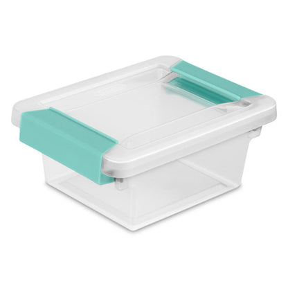 Sterilite Plastic Mini Clip Storage Box Container with Latching Lid, 24 Pack