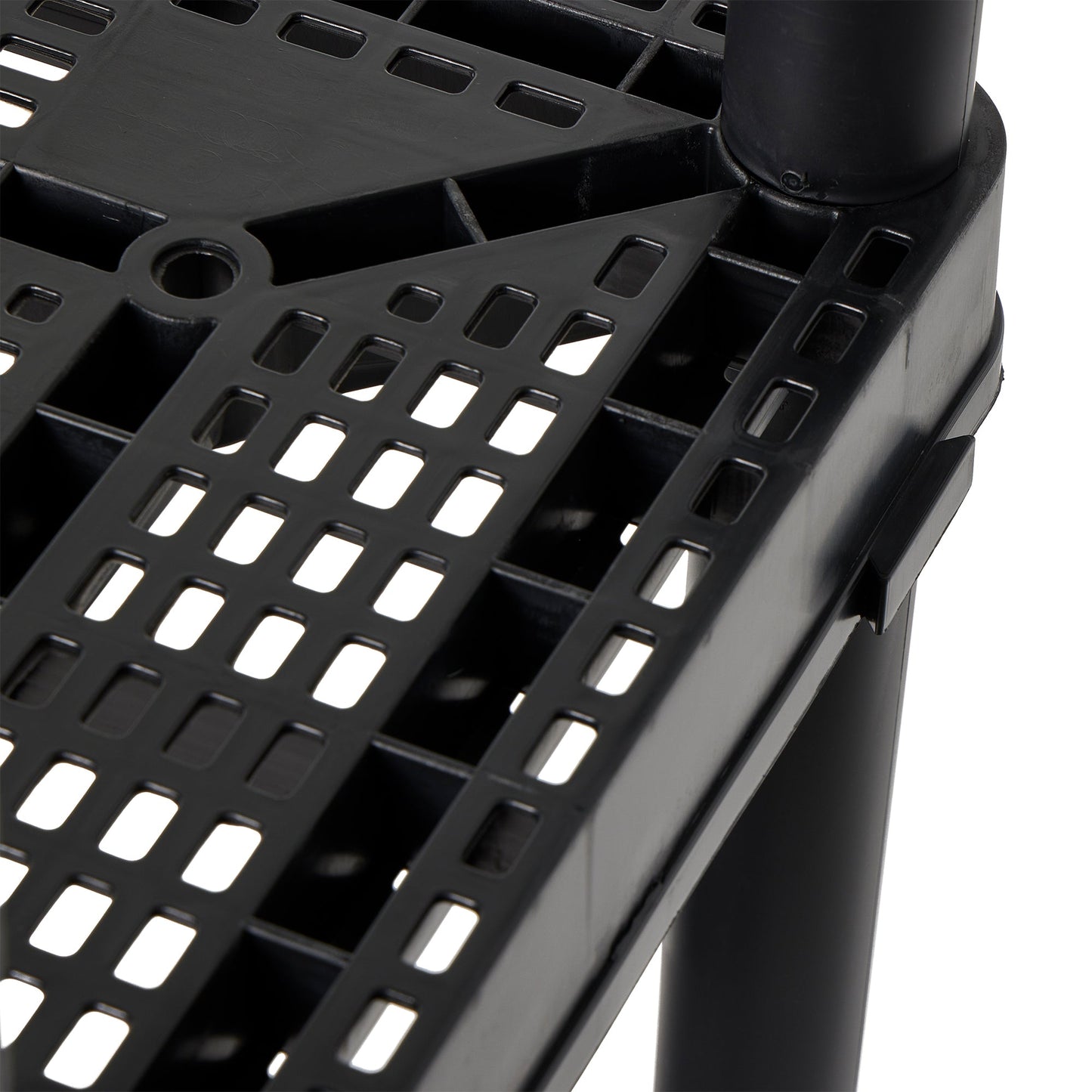 Gracious Living 4 Shelf Fixed Height Medium Duty Storage Rack, 2 Pack, Black